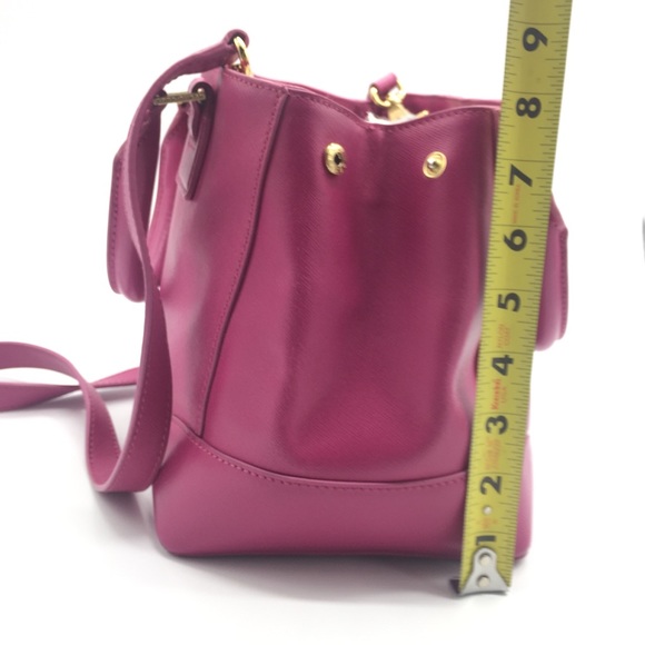 Tory Burch Fuschia Saffiano Leather Robinson Shoulder Crossbody Satchels Bag - Picture 13 of 13